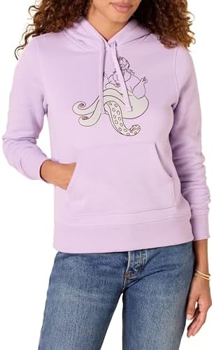 Amazon Essentials Disney | Marvel | Star Wars | Princess Women's Fleece Pullover Hoodie Sweatshirts (Available in Plus Size), Disney Ursula, X-Small