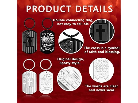 DuoDiner "To My Dad" Keychains