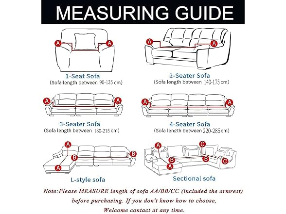 CHUNXINMAKE Thick Couch Covers for 1 2 3 4 Se