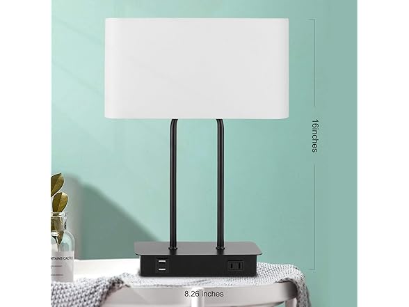 Lakumu Bedside Touch Control Table Lamp White