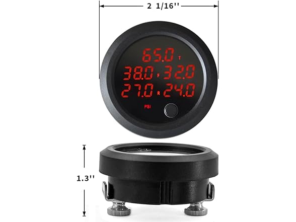 ZHSYMX Air Pressure Gauge 12V/24V 2"