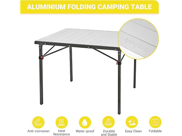 KingCamp Compact Aluminum Alloy Folding Table
