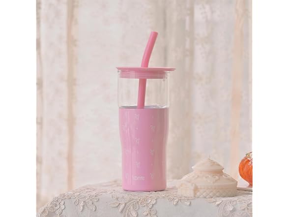 Elegant Bow Pink Insulated Glass