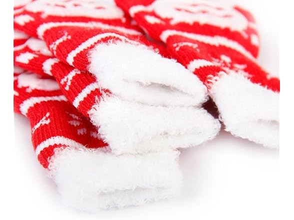 TEHAUX Christmas Dog Socks Non-Slip Warm Cot