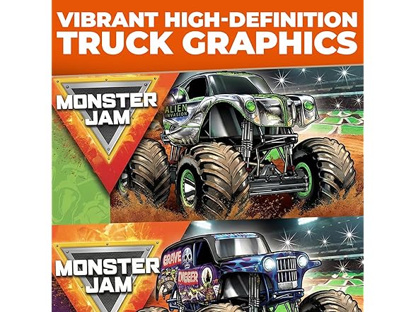 Monster Jam Water Bottle Labels 16ct