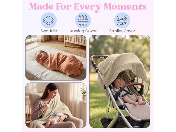 Mère & Moi: Muslin Baby Blanket – 2 Pack