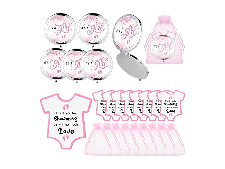 72 Pcs Baby Shower Pocket Mirror Sets
