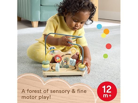 Fisher-Price Wood Toddler Toy Bead Maze