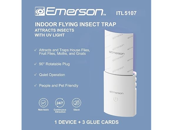 Emerson ITL5107 Indoor Plug-in Fly & Bug Catcher