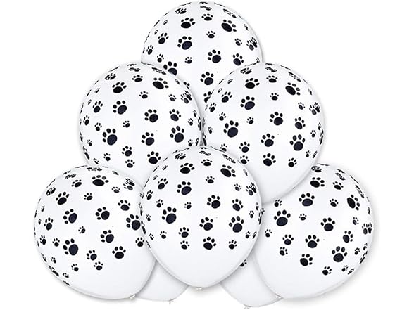 12 Inch Puppy Dog Paw Print Balloons