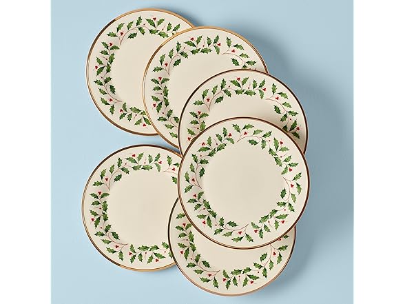 Lenox Holiday 6-Piece Dinner Plates Dinnerware Set