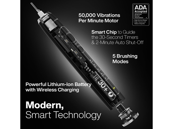 AquaSonic Black Series Pro Toothbrush 5 Mode