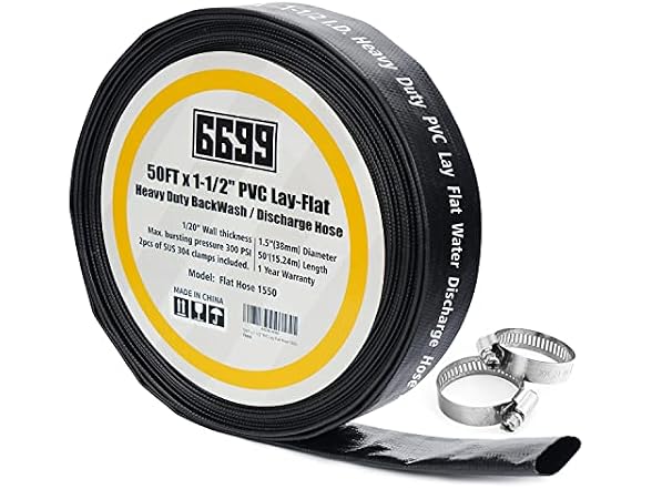 6699 Discharge Hose 1-1/2" 50ft Pump