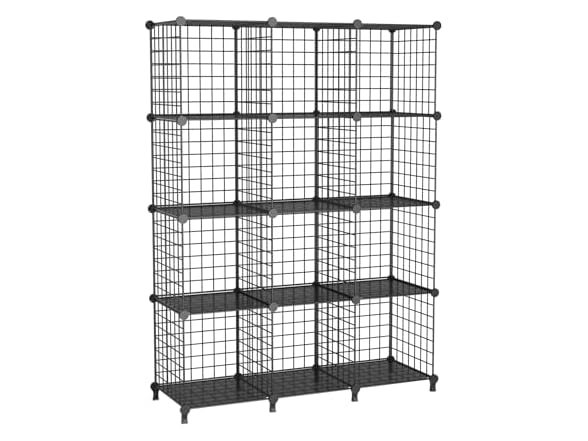 12-Cube Storage Organizer Metal Wire