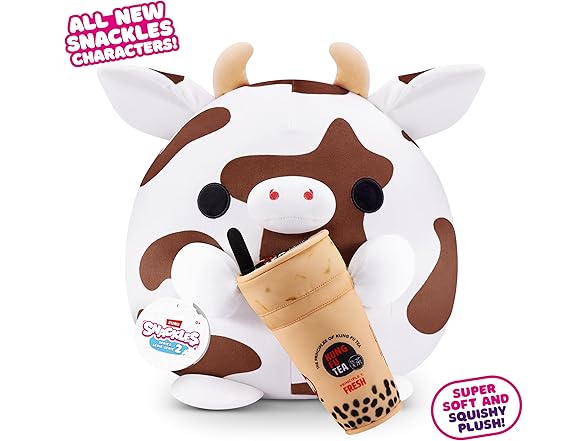 Snackles Series 2 16" Cow&Kung Fu Tea Bubble Tea