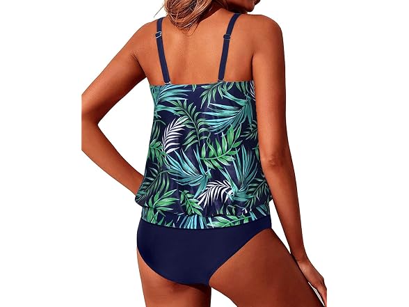 Yonique Women (22 Plus) Blouson Two Swimsuits