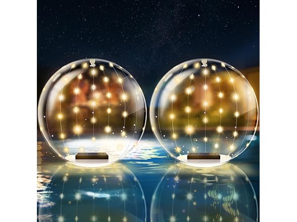 BITIWEND 2-Pack Solar Pool Lights 14in