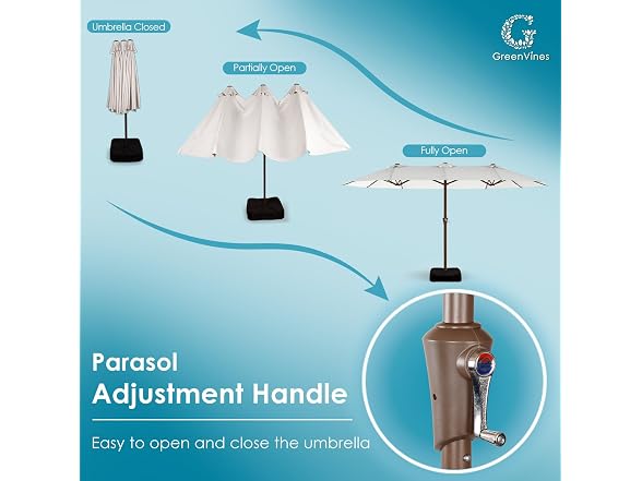 GREENVINES 15FT-Double-Sided-Patio-Umbrella-with-Base