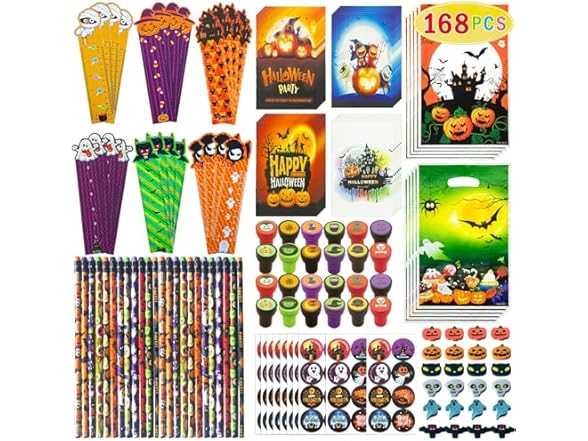 Keenvark 168 PCS Halloween Party Favors