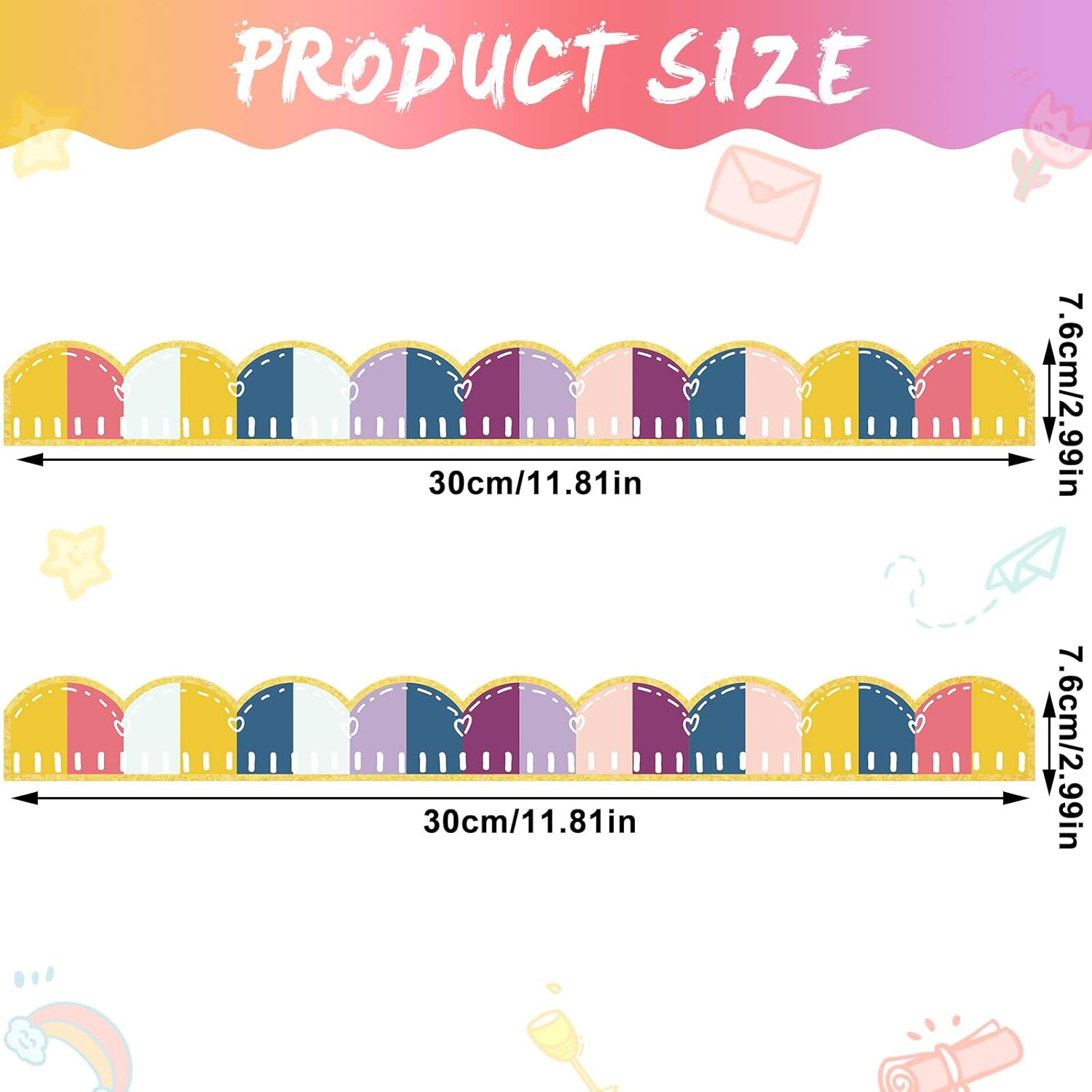 36 Pieces Magnetic Borders for Classroom - Gallery 5