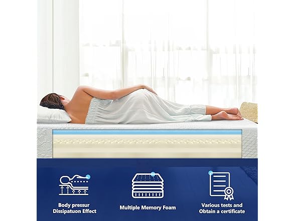 Olee Sleep Full Mattress, 8 Inch Gel Memory Foam