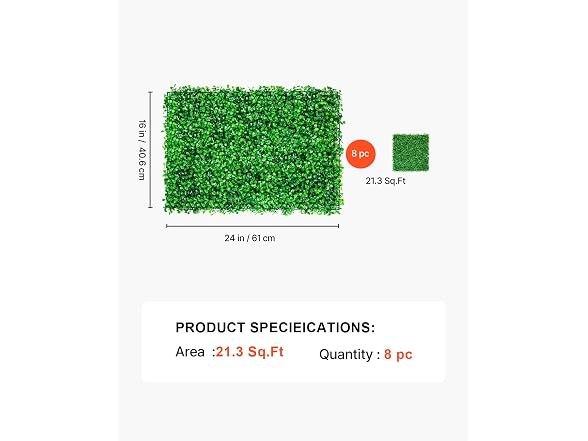 Artificial Boxwood Panel 8pcs Boxwood Hedge Wall