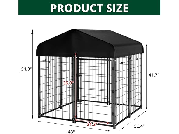 PawGiant Dog Kennel Outdoor with Roof