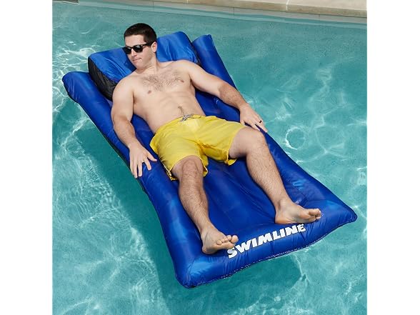 Fabric Covered Pool Float Mattress Lounger - Gallery 7