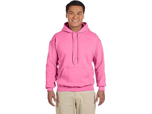Gildan Men (XL) Fleece Sweatshirt Safety Pink