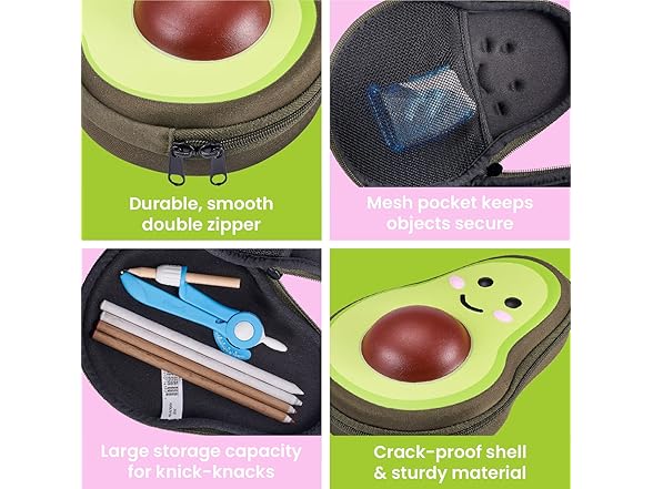 It's Academic It's Academic Avocado Pencil Case School Sup