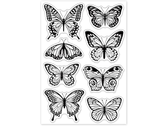 GLOBLELAND Butterfly Clear Stamps for DIY
