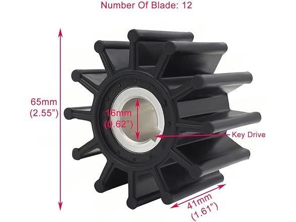 MARKGOO Inboard Water Pump Impeller Kit