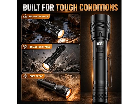 Sigerio Rechargeable LED Flashlight