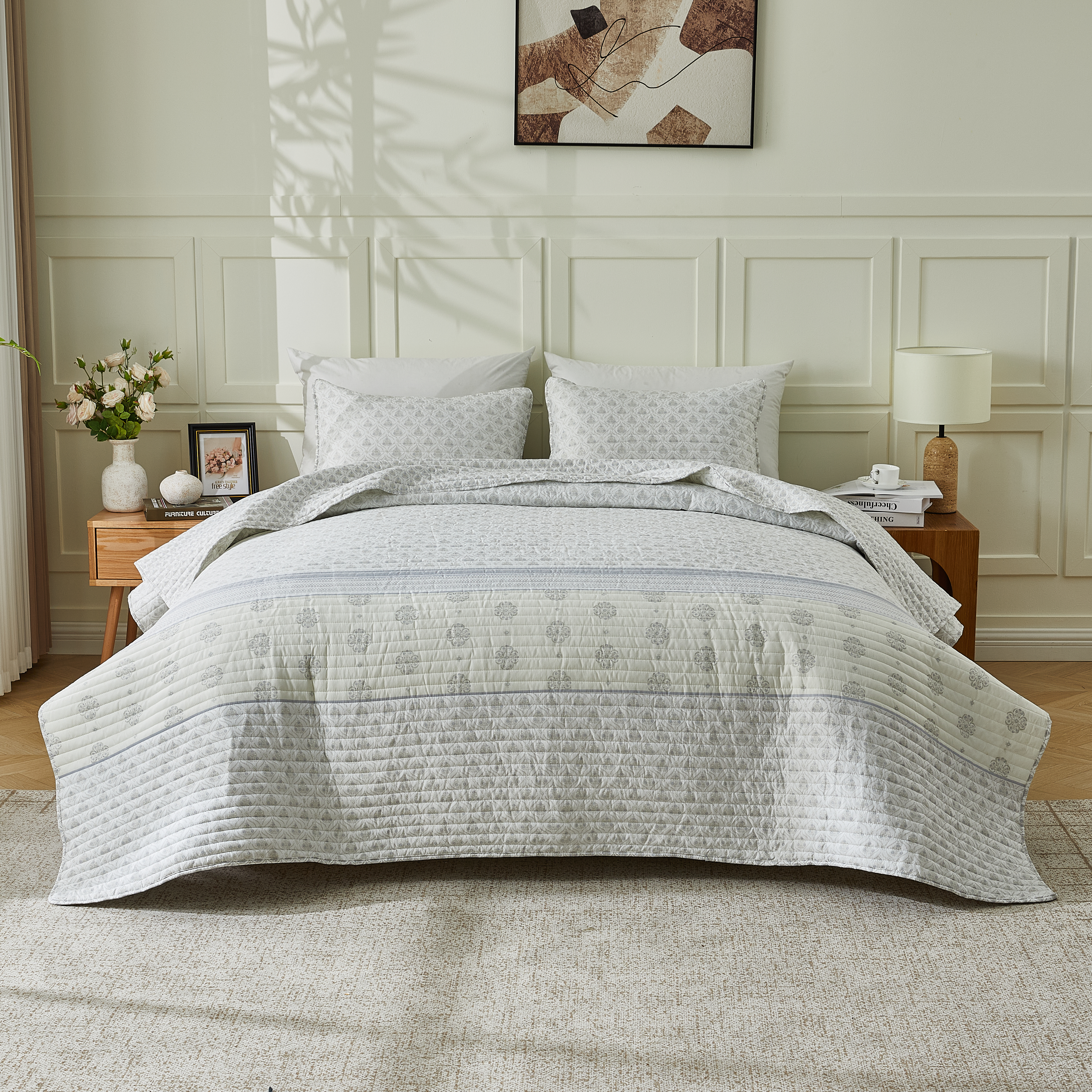 Patina Vie Vintage Floral 3Pc Quilt Set - Gallery 28