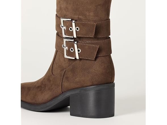 The Drop Women's Sage Tall Biker Boot with Buckles