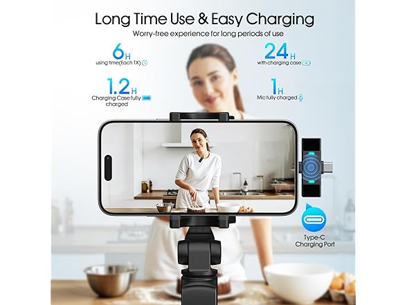 GARUTED Wireless Lavalier Microphone