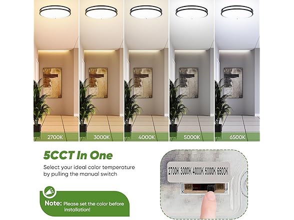 LED Flush Mount Ceiling Light, 50W (Your Choice)