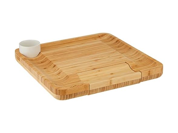 NutriChef Bamboo Natural Cheese Board Set