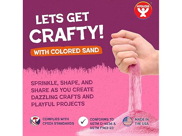 Hygloss Colored Sand for Crafts - 1 lb Bottle, Red and Green