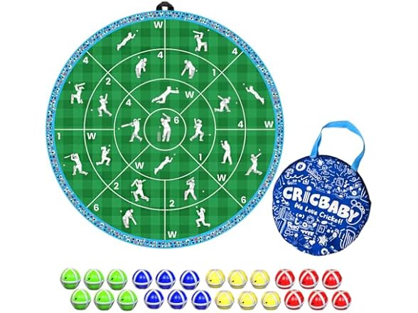 CRICBABY Cricket Dart Game, Double Sided