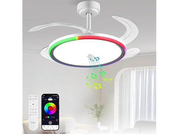 BAYSQUIRREL RGB Ceiling Fan BT Speaker