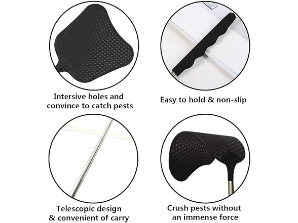 foxany GAR-04 2 Pcs Telescopic Fly Swatters