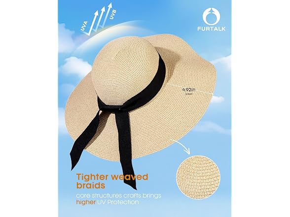 FURTALK Y0898 wide brim hat black