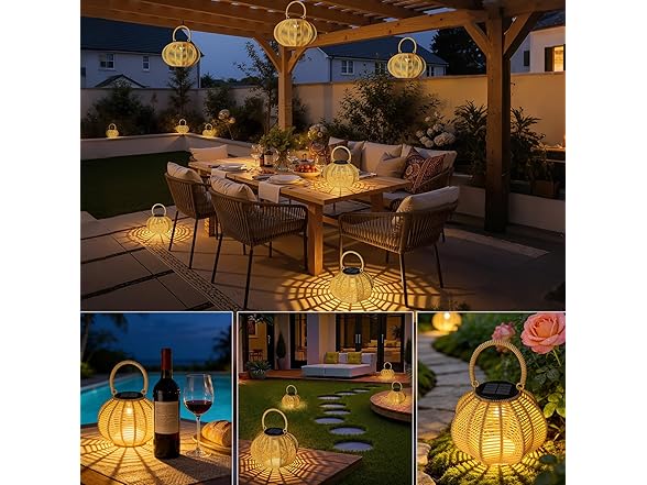 KagoLing Solar Lanterns Outdoor Waterproof, 2PK