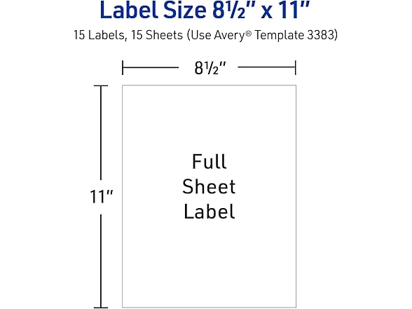 Avery Printable Sticker Paper, 8.5" x 11