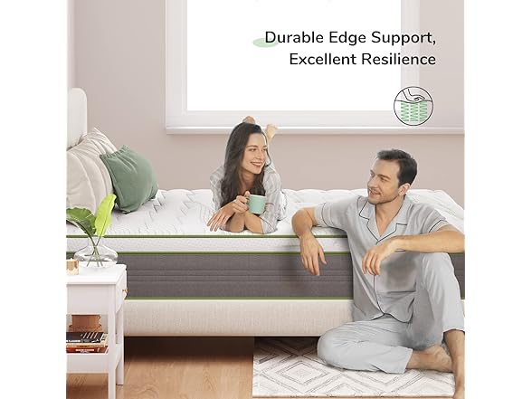 Novilla 12 Inch King Memory Foam Hybrid Mattress