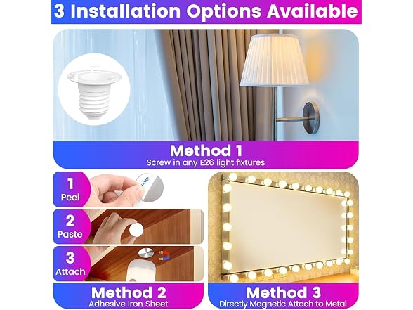 Yochoice 2-Pack Rechargeable Battery Operated Light Bulb