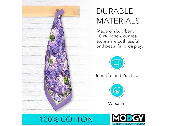 MODGY Dish Towel for Kitchen and Home Mary Cassatt Lilacs