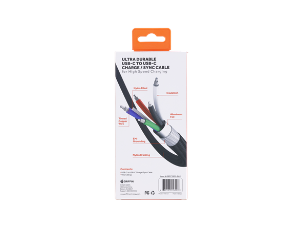 6FT 60W Ultra Durable USB-C to USB-C