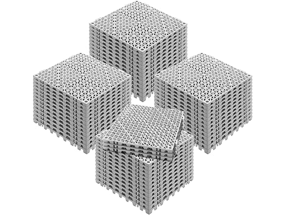 Interlocking Tile 55PCS Grey, Drainage Tiles 12"